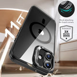 ESR iPhone 16 Cover og Skærmbeskyttelse Classic Hybrid Kickstand MagSafe Sæt Sort Transparent