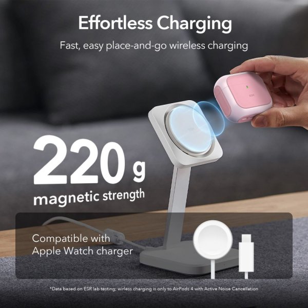 ESR AirPods 4 Cover Orbit Hybrid HaloLock Rosa