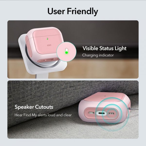 ESR AirPods 4 Cover Orbit Hybrid HaloLock Rosa