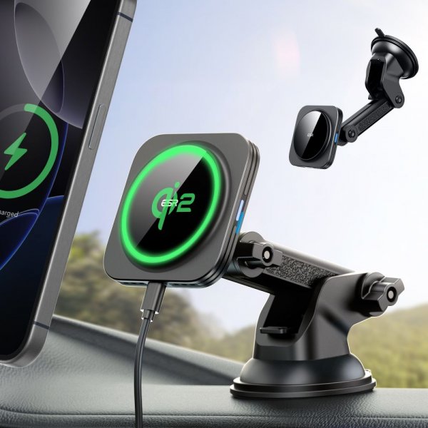 ESR Bilholder Qi2 Dashboard Wireless Car Charger HaloLock Sort