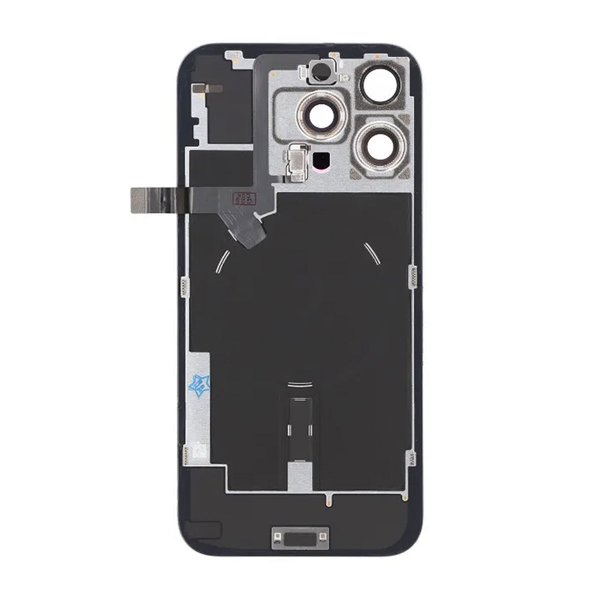 iPhone 16 Pro Max Bagside Glas Komplet OEM - Naturlig Titanium