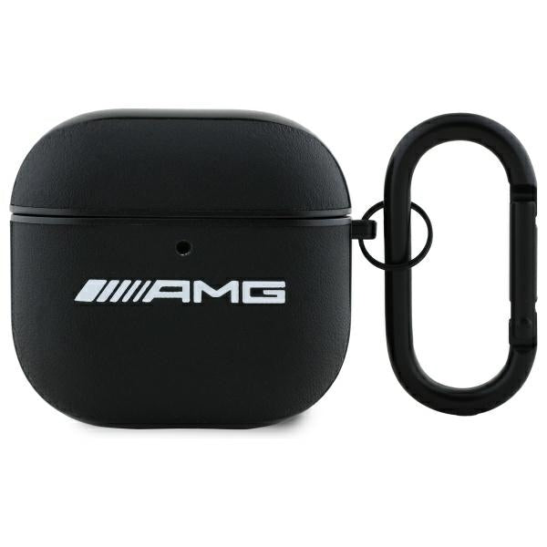 Mercedes Benz AirPods 4 Cover Ægte Læder AMG Sort