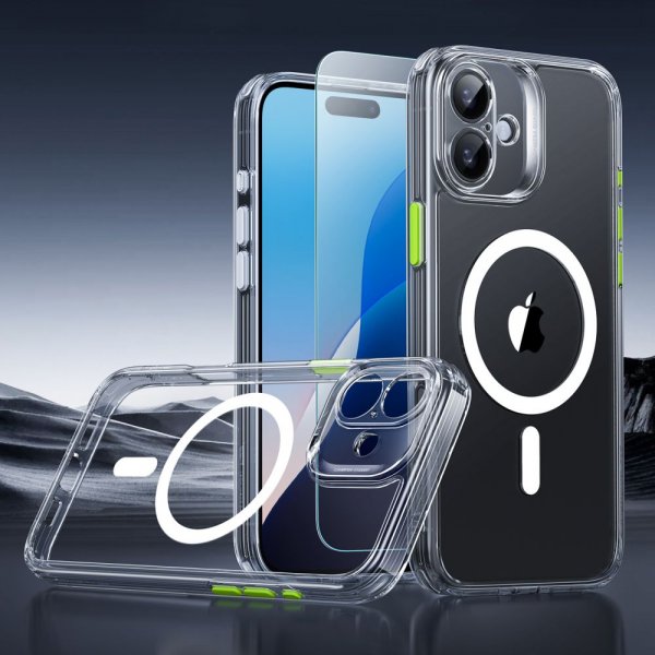 ESR iPhone 16 Cover og Skærmbeskytter Classic Pro MagSafe Sæt Transparent