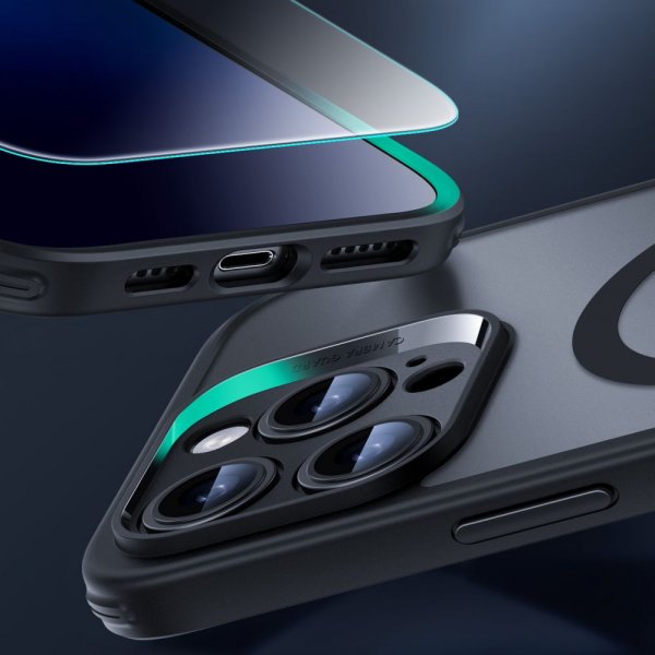ESR iPhone 16 Pro Cover og Skærmbeskytter Classic Pro MagSafe Sæt Sort