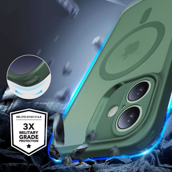 ESR iPhone 16 Cover og Skærmbeskyttelse Classic Pro MagSafe Sæt Grøn