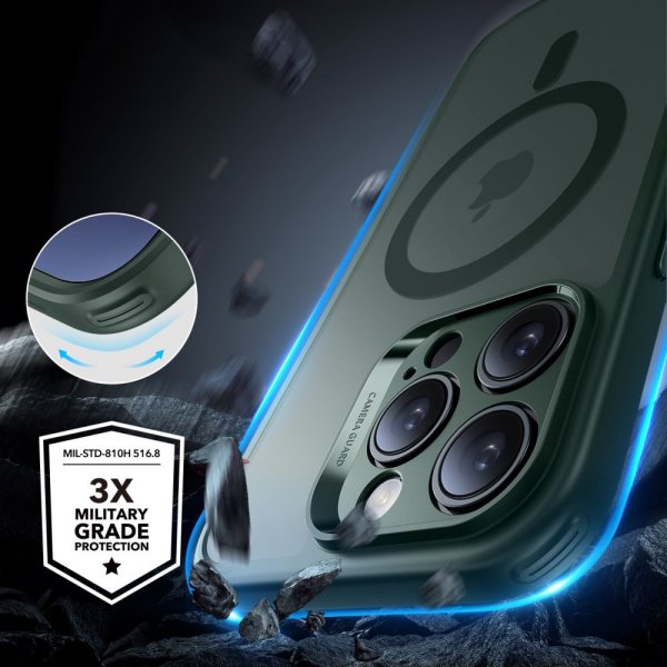 ESR iPhone 16 Pro Cover og Skærmbeskyttelse Classic Pro MagSafe Sæt Grøn