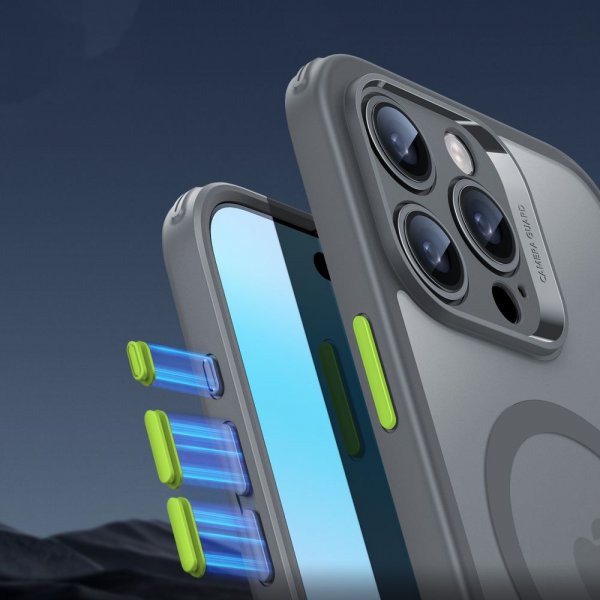 ESR iPhone 16 Pro Max Cover og Skærmbeskyttelse Classic Pro MagSafe Sæt Grå