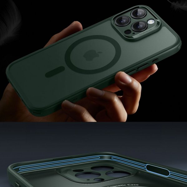 ESR iPhone 16 Pro Max Cover og Skærmbeskyttelse Classic Pro MagSafe Sæt Grøn