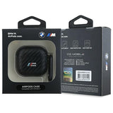 BMW AirPods 4 Cover Carbon M Sort