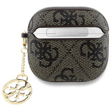 Guess AirPods 4 Etui 4G Charm Brun