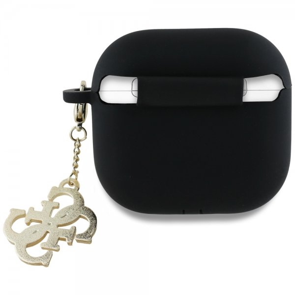 Guess AirPods 4 Cover Classic Logo 4G Charm Sort