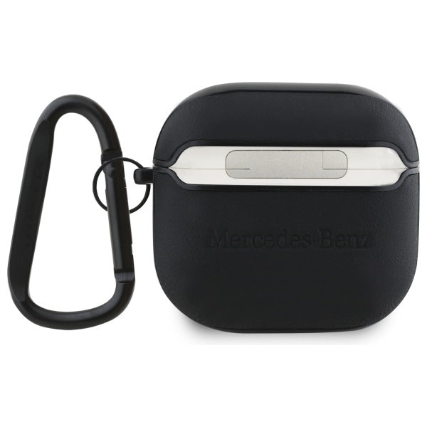 Mercedes Benz AirPods 4 Cover Ægte Læder Sort