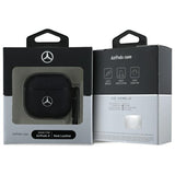 Mercedes Benz AirPods 4 Cover Ægte Læder Sort