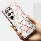 Supcase Samsung Galaxy S25 Ultra Cover Cosmo MagSafe Pink Marble