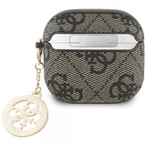 Guess AirPods 4 Etui Classic Logo 4G Charm Brun