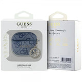 Guess AirPods 4 Skal Classic Logo 4G Charm Blå