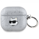 Karl Lagerfeld AirPods 4 Cover Monogram Choupette Sølv