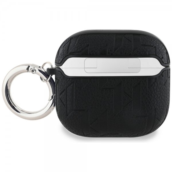 Karl Lagerfeld AirPods 4 Skal Monogram Karl & Choupette Sort