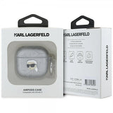 Karl Lagerfeld AirPods 4 Cover Monogram Karl Silver