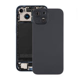 iPhone 15 Bagside Glas med Magnet og Kameralinse - Sort