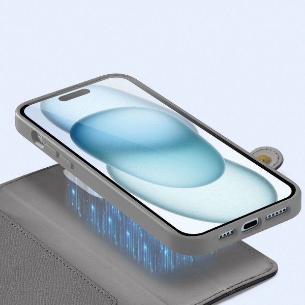 Dux Ducis iPhone 15 Cover 2-i-1 Lawa Series MagSafe Grå