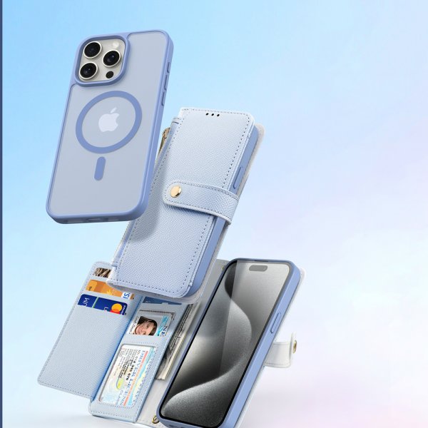 Dux Ducis iPhone 15 Cover 2-i-1 Lawa Series MagSafe Blå