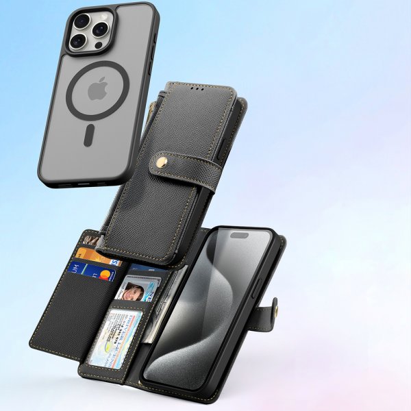 Dux Ducis iPhone 15 Pro Max Cover 2-i-1 Lawa Series MagSafe Sort