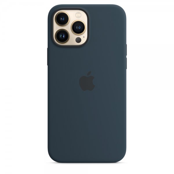 Apple Original iPhone 13 Pro Max Cover Silicone Case MagSafe Blækblå