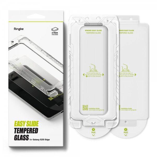 Ringke Samsung Galaxy S25 Edge Skærmbeskytter Easy Slide 2-pak