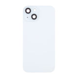 iPhone 15 Plus Bagsideglas med Magnet og Kameralinse - Hvid