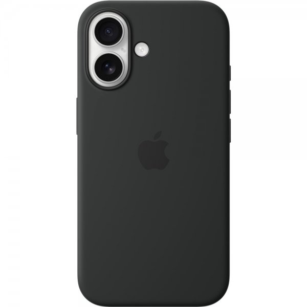 Originalt Apple iPhone 16 silikonecover med MagSafe sort