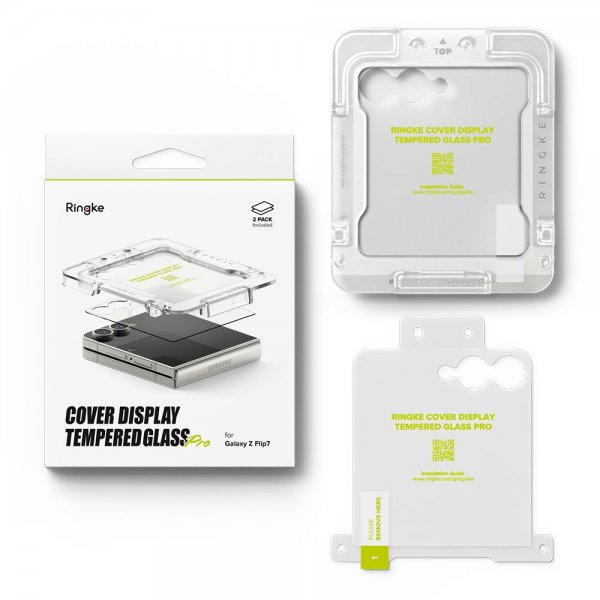 Ringke Samsung Galaxy Z Flip 7 Skærmbeskyttelse Easy Slide 2-pak