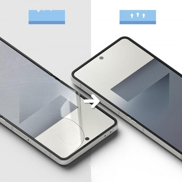 Ringke Samsung Galaxy Z Flip 7 Skærmbeskyttelse 3-i-1 Protector Pro