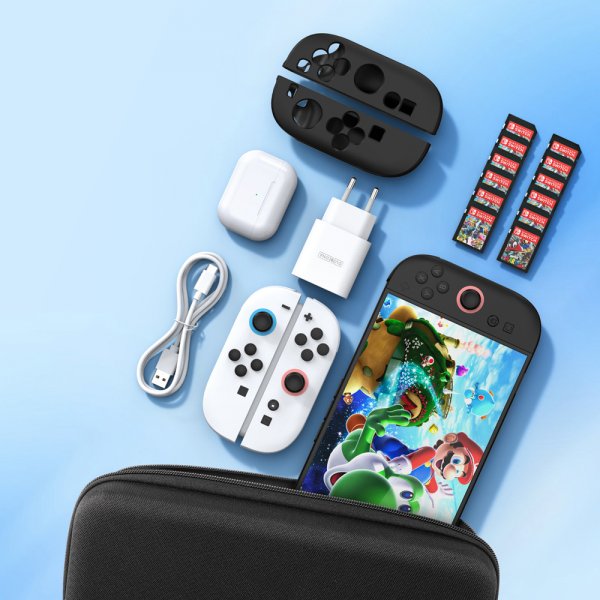 Dux Ducis Nintendo Switch 2 Taske med Håndtag og Spilleopbevaring Sort