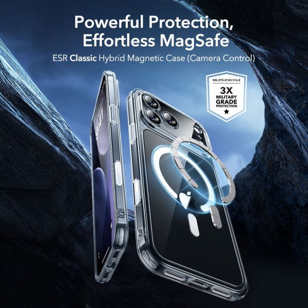 ESR iPhone 17 Pro Cover og Skærmbeskyttelse Classic Hybrid MagSafe Sæt Gennemsigtig