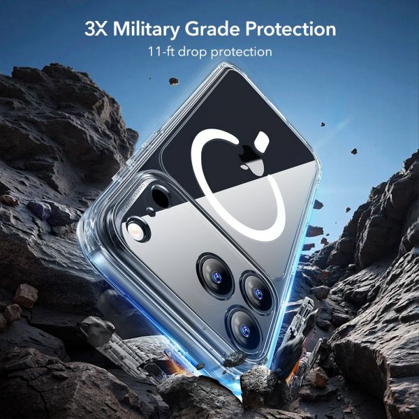ESR iPhone 17 Pro Cover og Skærmbeskyttelse Classic Hybrid MagSafe Sæt Gennemsigtig