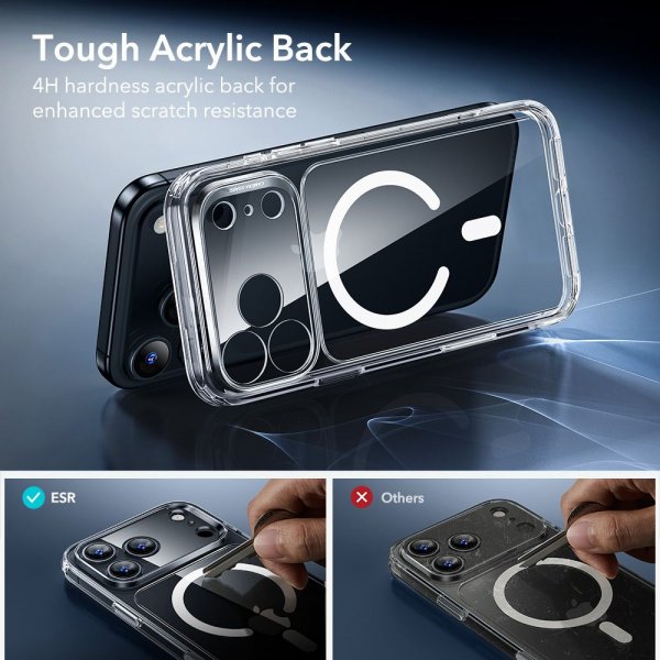 ESR iPhone 17 Pro Cover og Skærmbeskyttelse Classic Hybrid MagSafe Sæt Gennemsigtig