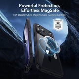 ESR iPhone 17 Pro Max Cover og Skærmbeskyttelse Classic Hybrid MagSafe Sæt Sort Gennemsigtig