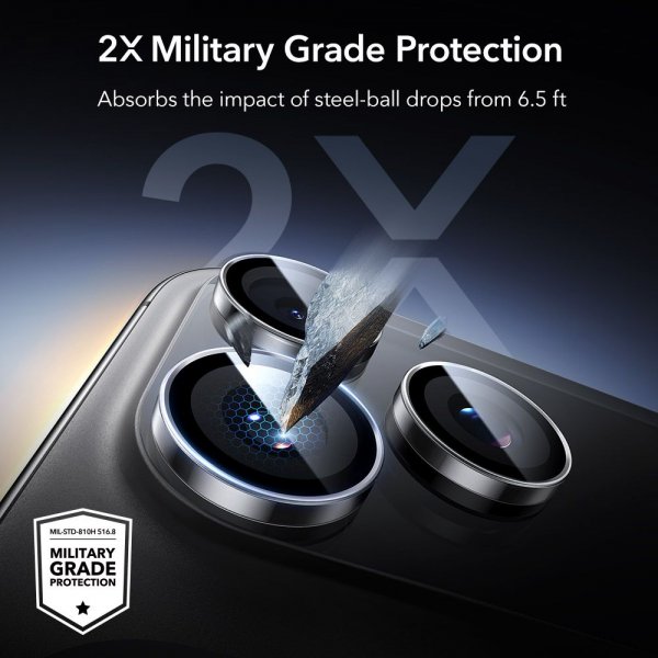 ESR iPhone 14/15/16/17 Pro & Pro Max Kamerabeskyttelse Armorite Transparent