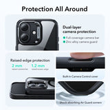 ESR iPhone 17 Cover Classic Hybrid Kickstand MagSafe Sort Gennemsigtig
