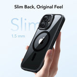 ESR iPhone 17 Cover Classic Hybrid Kickstand MagSafe Sort Gennemsigtig