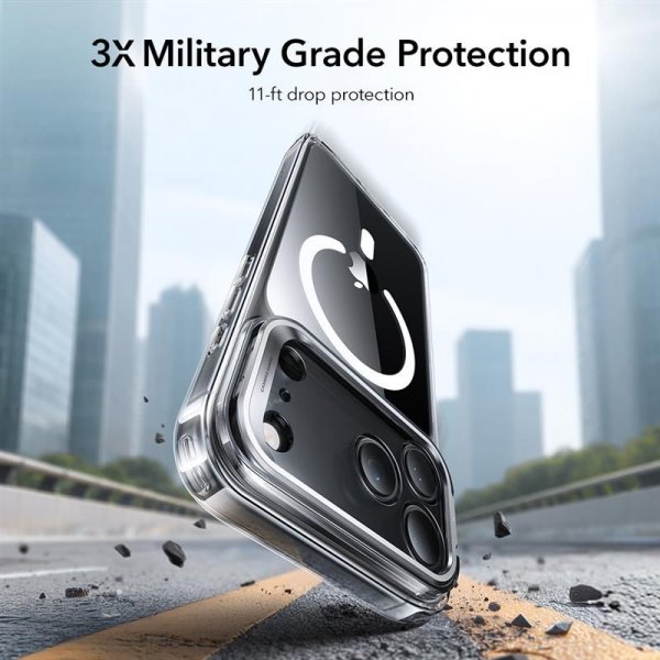 ESR iPhone 17 Pro Cover Classic Hybrid Kickstand MagSafe Transparent