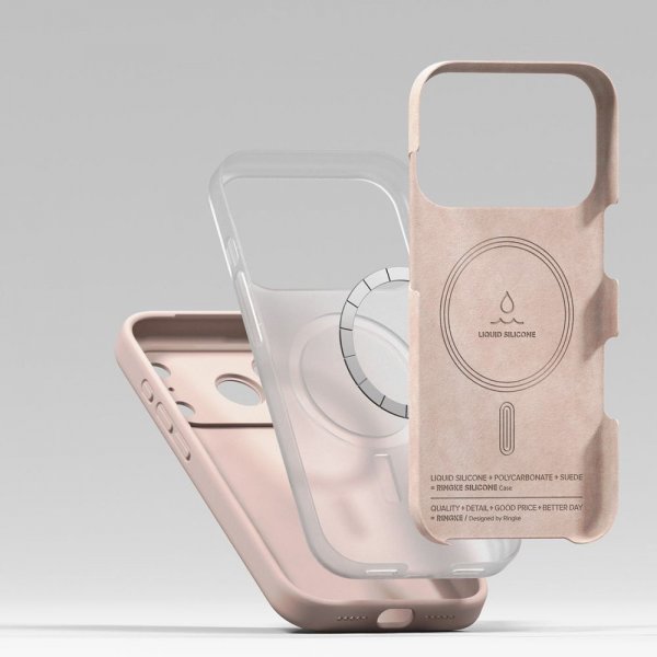 Ringke iPhone 17 Pro Max Cover Silikone Magnetic Pink Sand