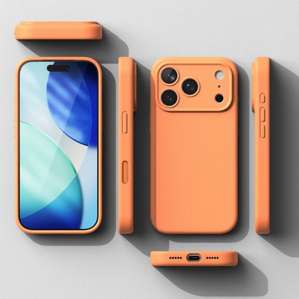 Ringke iPhone 17 Pro Cover Silikone Magnetisk Tangerine