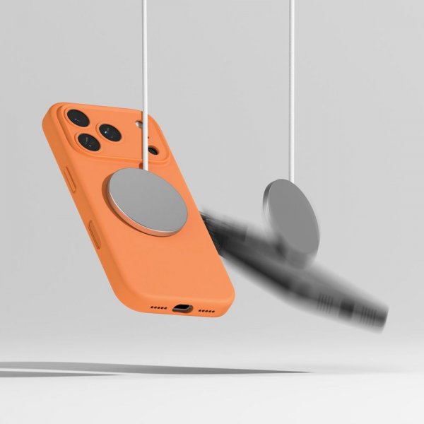 Ringke iPhone 17 Pro Cover Silikone Magnetisk Tangerine