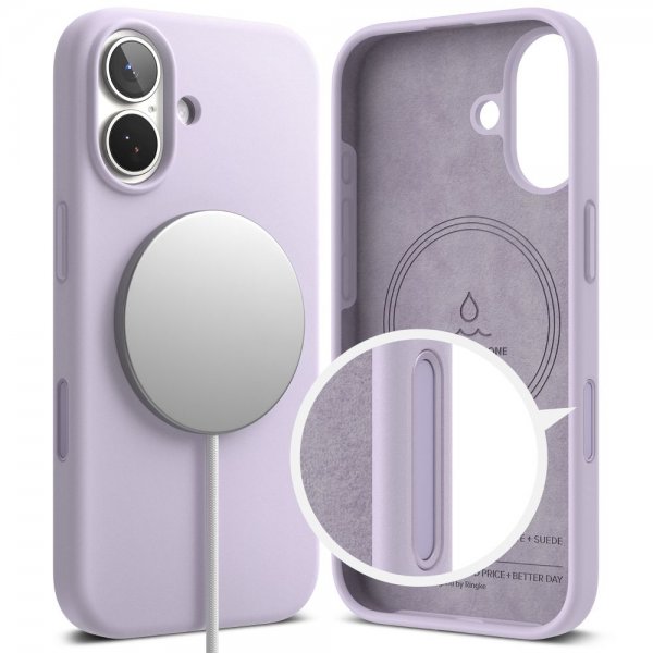 Ringke iPhone 17 Cover Silikone Magnetisk Lilla