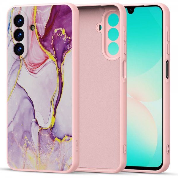 Tech-Protect Samsung Galaxy A17 Cover Icon Pink Marble