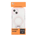 iPhone 15 Cover Ringstativ MagSafe Rosa