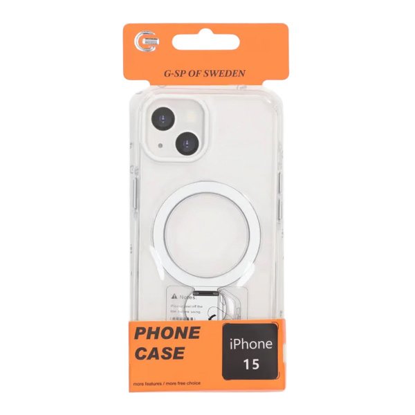 iPhone 15 Cover Ringholder MagSafe Transparent