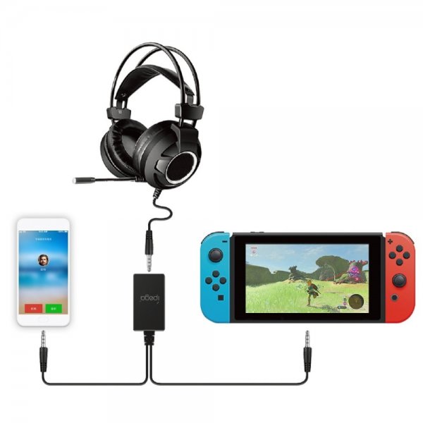Ipega 2-i-1 lydadapter til Nintendo Switch